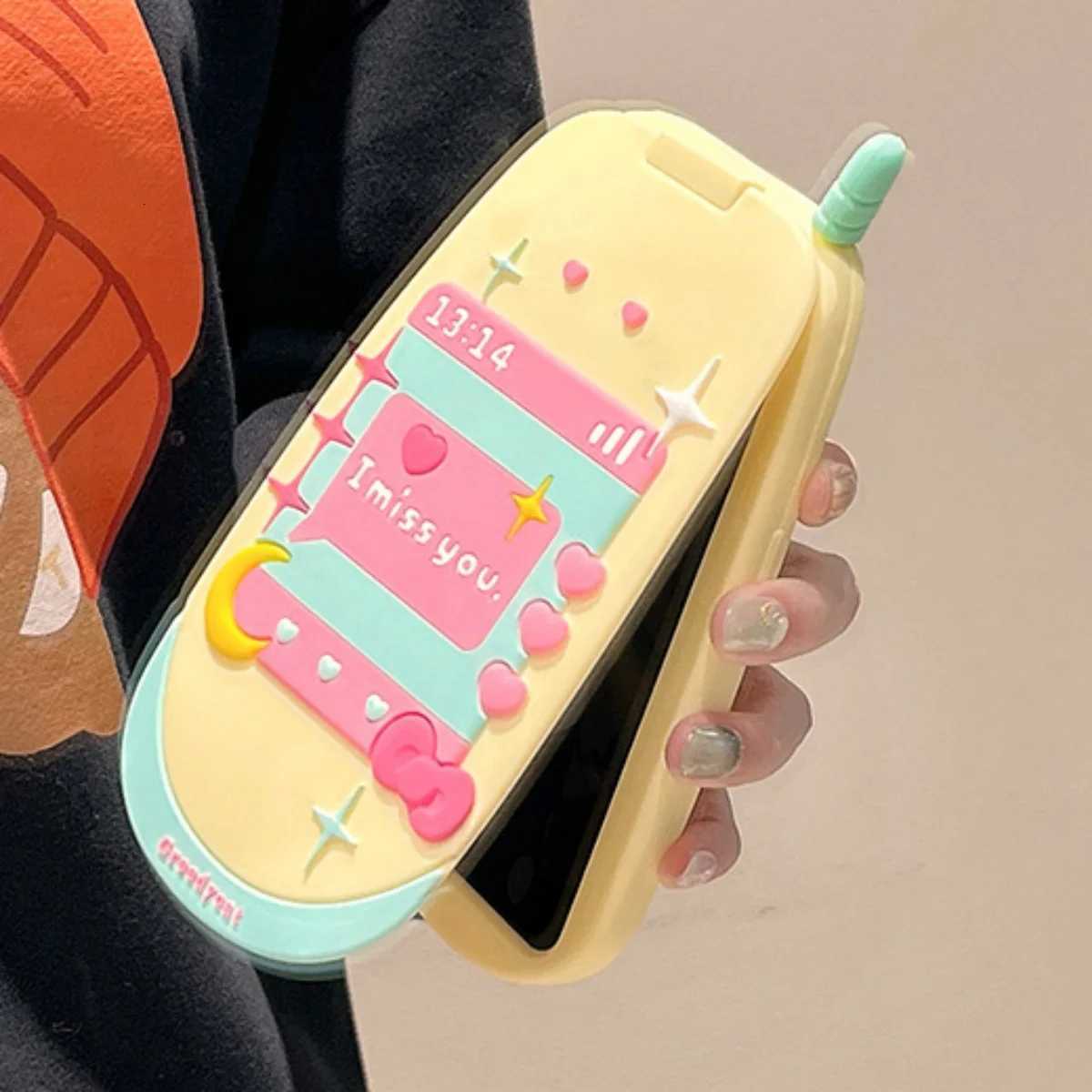 Cute 3D Bow Retro Flip Phone Mirrow Case For iPhone 16 15 14 Pro Max 13 12 11 Fl Coverage Soft Silicone or Back Co C260314