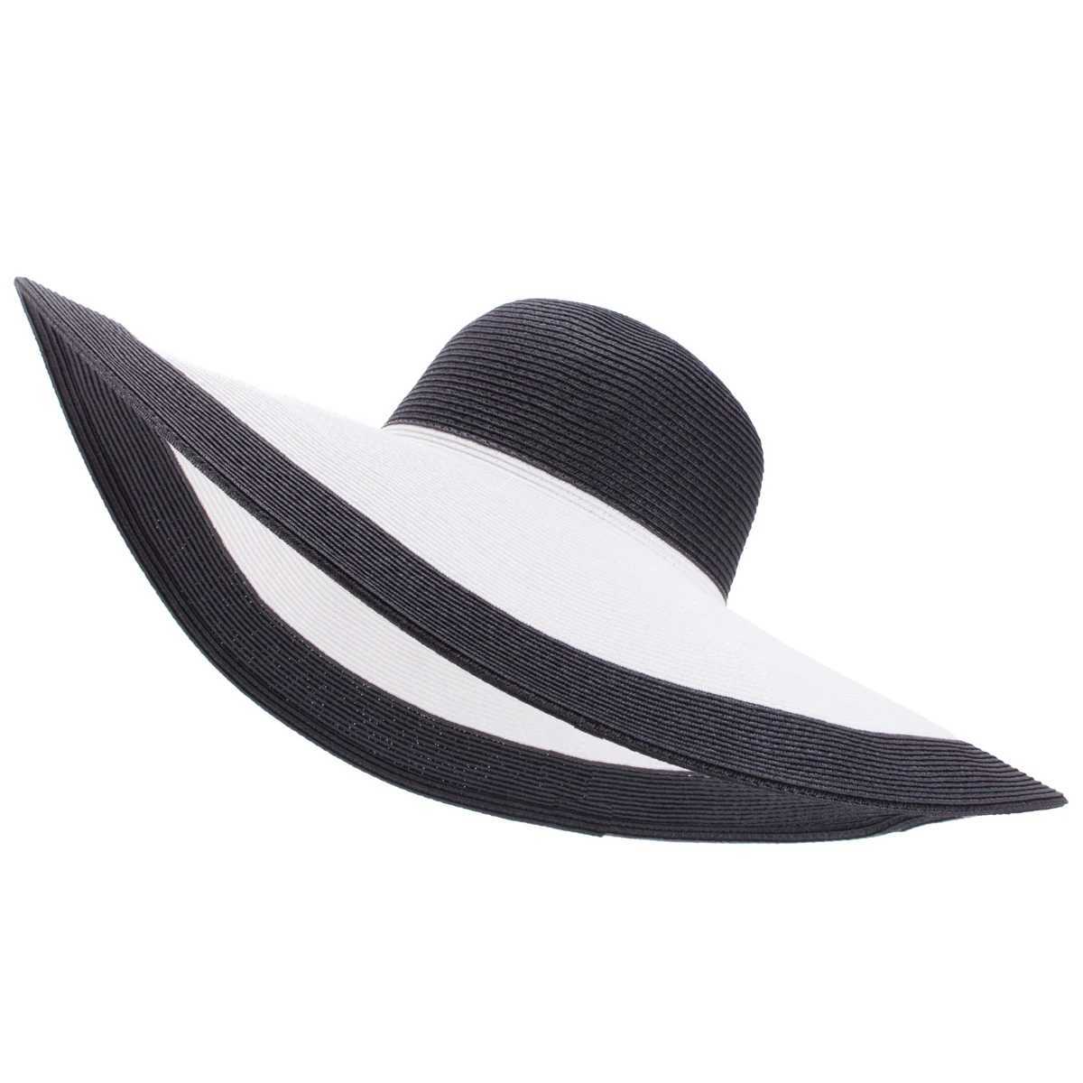 Lawliet 71/18cm Foldable Oversized Huge Wide Brim Sun Beach Straw Hats Wedding Womens Floppy Party Dressy A330 H260317 - view 7