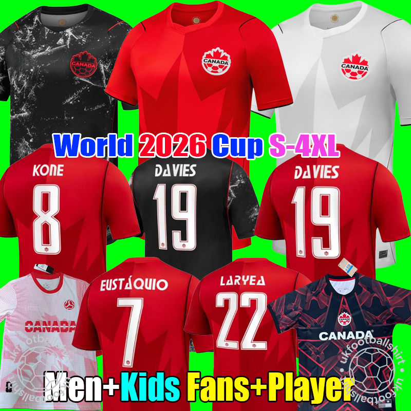 2026 Canada jersey 2026 World cup Soccer Jersey Football Shirt DAVIES KONE DAVID AHMED Home away third camiseta de futbol Men and kids set tops kit