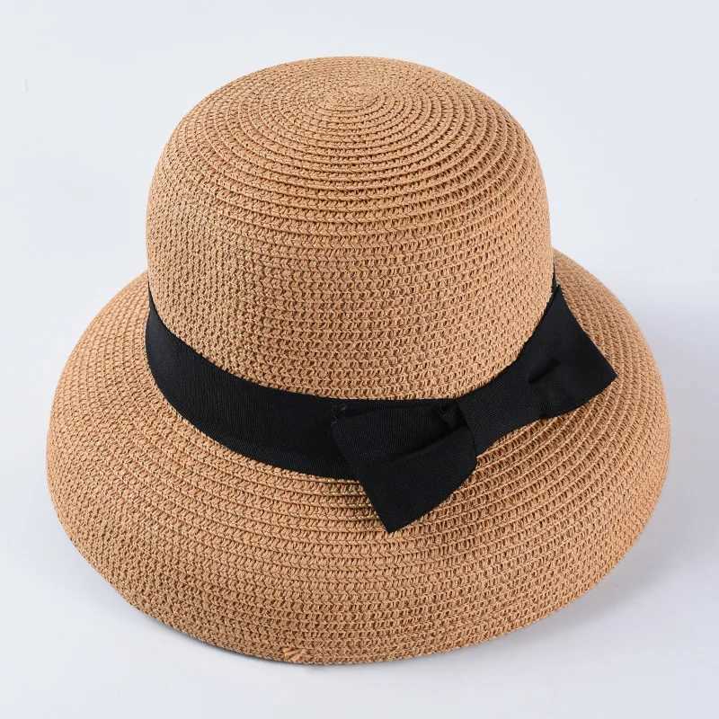 USPOP New women sun hats fashion bow straw hats casual summer wide brim drooping beach hat female summer hat H260317 - view 4
