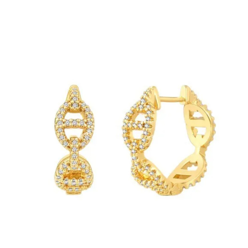 Jewelry Brand Designer Light Luxury Pig Nose Hoop Designer Earrings Niche Stylish Versatile Personality Women Earrings