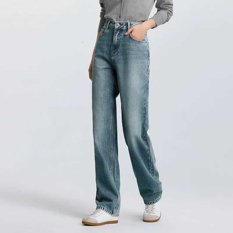 Semir Jeans Women Simple Long Trousers 2025 New Spring Straight Tube Trousers TrendyT260317