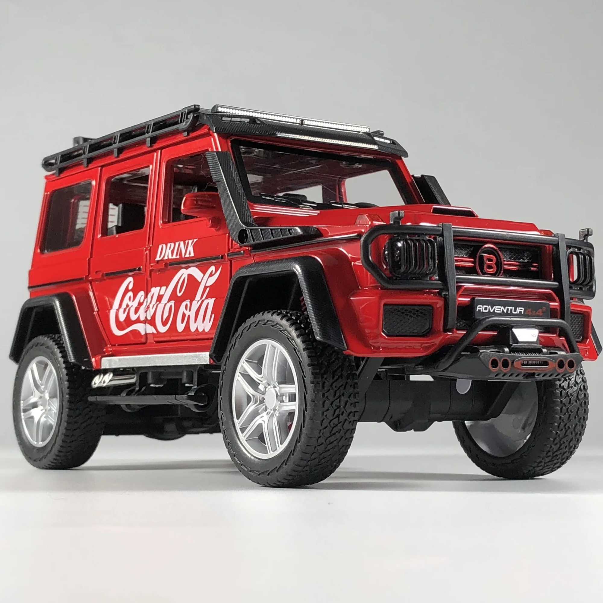 124 Benz G550 Coca Cola Off Road SUV Alloy Metal Diecast Model Car Desktop Display Collectible Ornament Holiday Present For Boy D260317