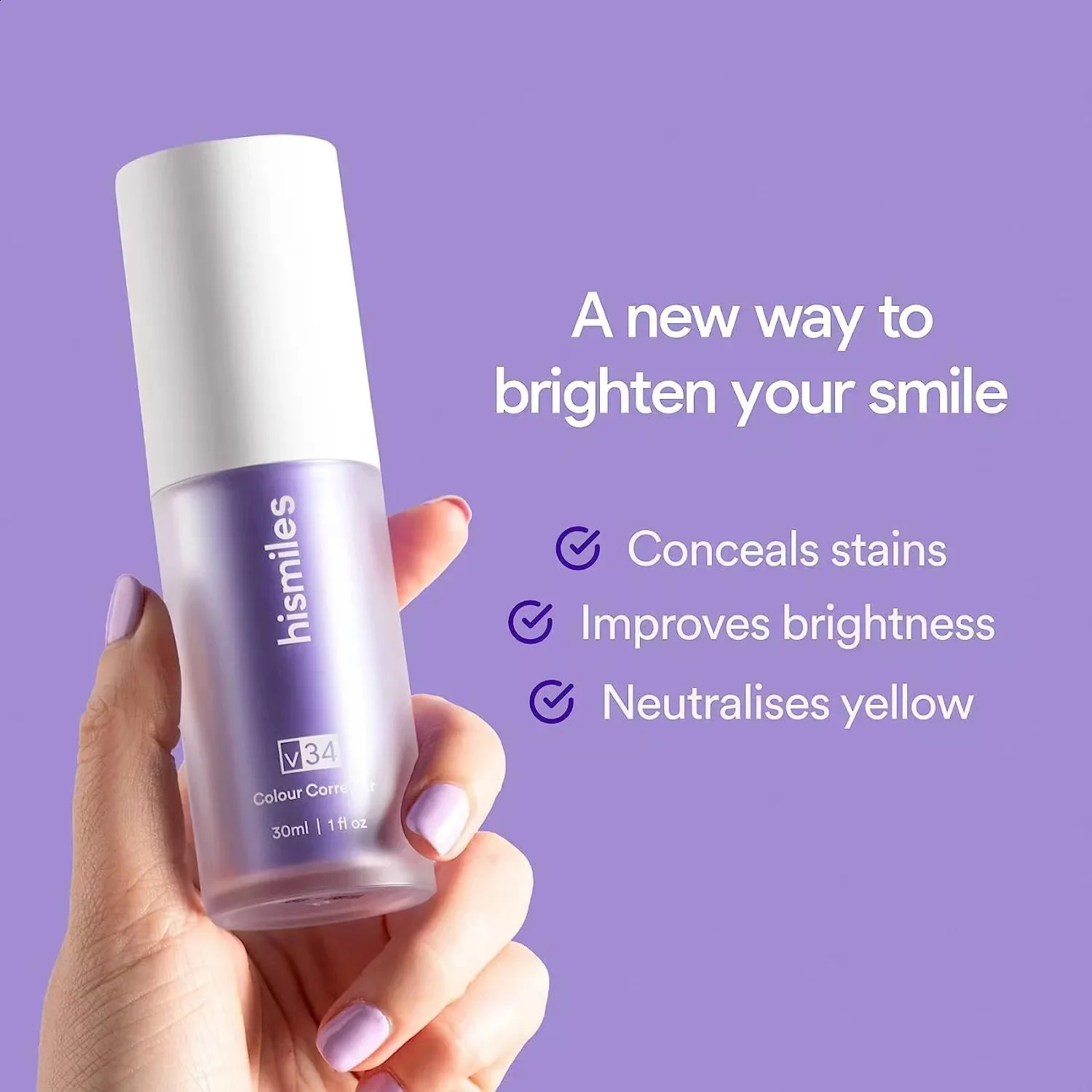 30ml V34 SmileKit Purple Toothpaste s Tartar Clean Oral Hygiene Fresh Breath Teeth Care Products 260316