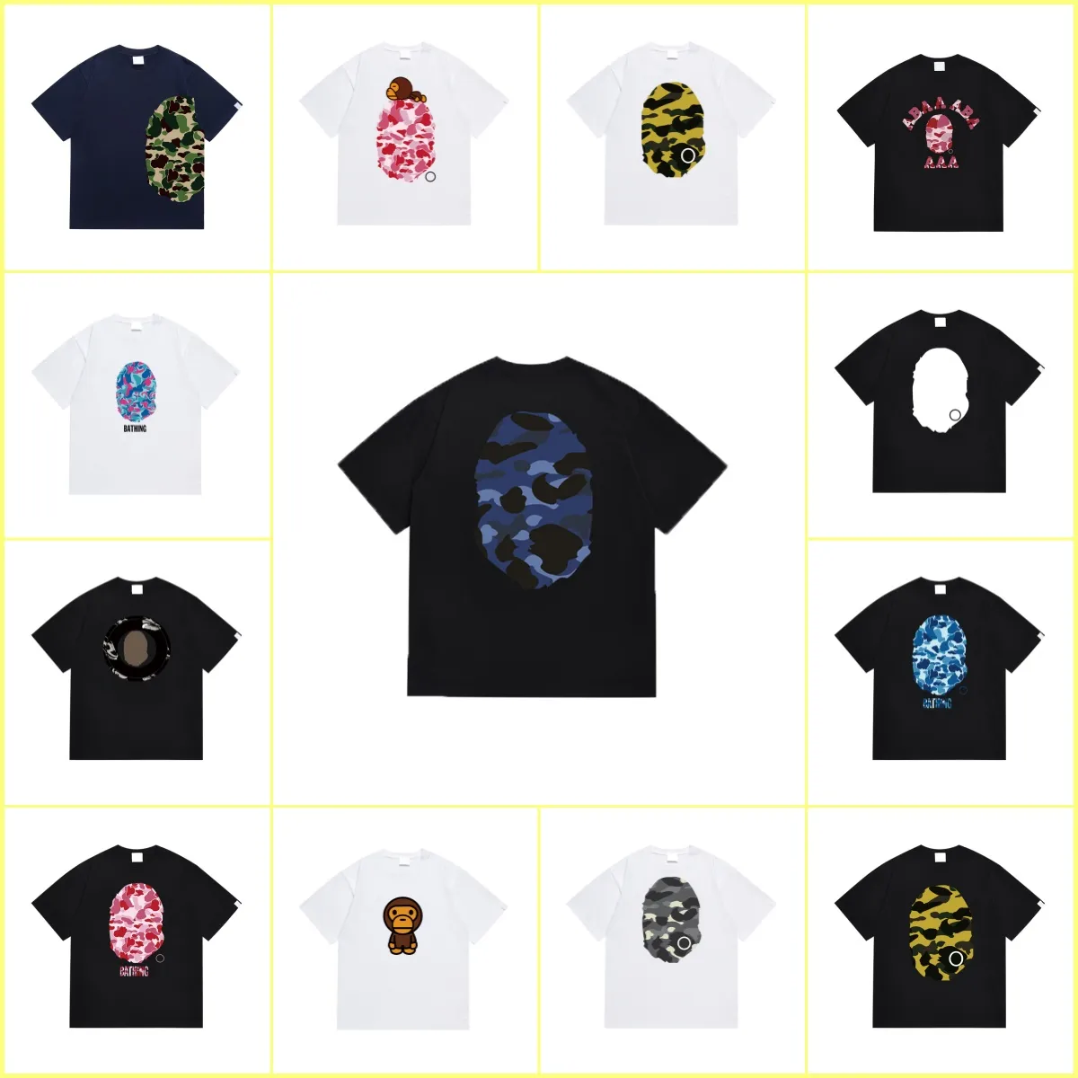 mens t shirt Street fashion brands Retro wash mens designer clothes tshirt Men's and women's couples are loose in the same style t shirt Asian size M-5xl