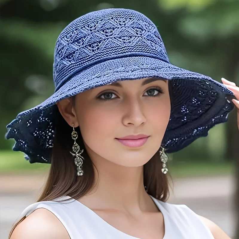 Korean Version New Straw Hat Summer Sun Hat Sun Protection Wave Sun Hat Beach Cool Hat Womens Hat Beach Hats H260317 - view 5