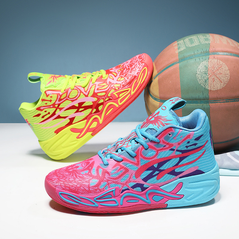 Spring high-top basketball men's cement star junior high school students real combat sports ball shoes 39-45