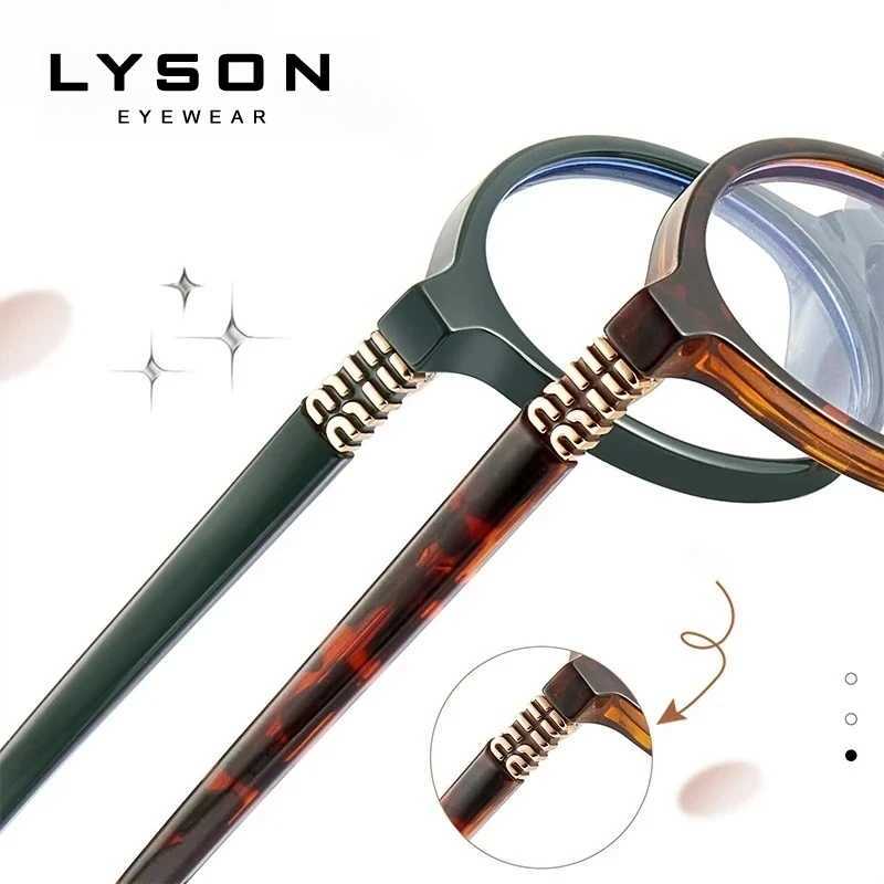 Brand Luxury Classic Oval Anti Blue Light Myopia Women Small Frames Photochromic Reading Prescription Glasses H260316