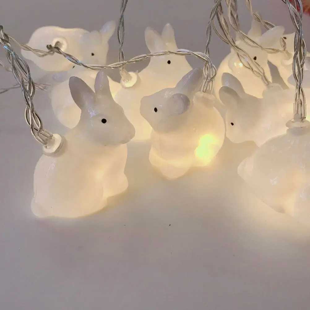 Rabbit String Light Easter Theme 10 LED 15 Meter Warm White Low Power High Brightness Decor Lamp for Indoor Outdoor Party H260316