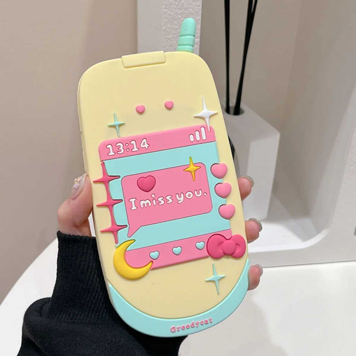 Cute 3D Bow Retro Flip Phone Mirrow Case For iPhone 16 15 14 Pro Max 13 12 11 Fl Coverage Soft Silicone or Back Co C260314