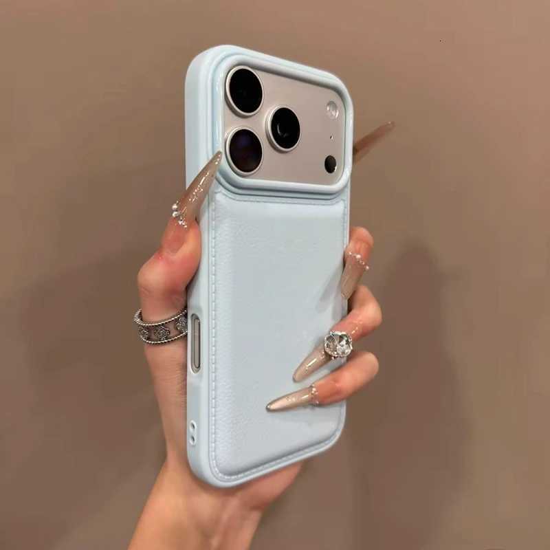 Luxury Drum Cortex Plain Phone Case For iPhone 11 12 13 14 15 16 17 Pro Max Plus 17 Air Shockproof Bumper Cases Cover C260314