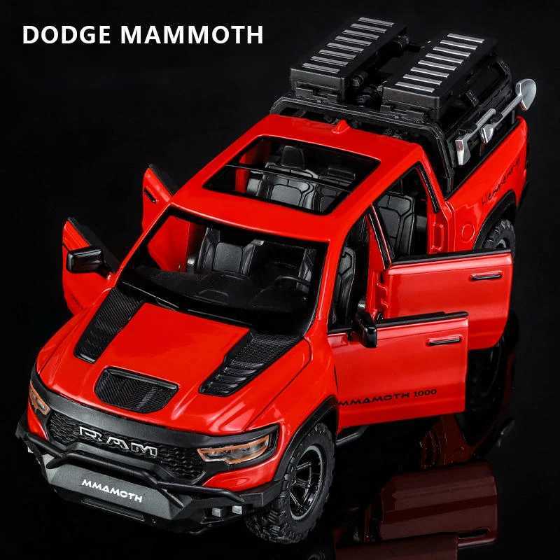 132 Dodge RAM 1000 TRX Mammoth Metal Diecast Alloy Car Model Car Central Control Decoration Ornaments Gift With Boyfriend Goods D260317