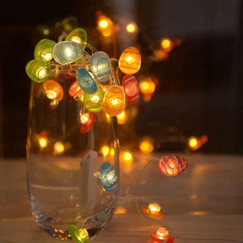 2M 20LED Easter Rabbit String Light Carrot Chick Eggs Fairy Light Garland Happy Easter Party Decoration For Home Kids Gift 2025 H2603161
