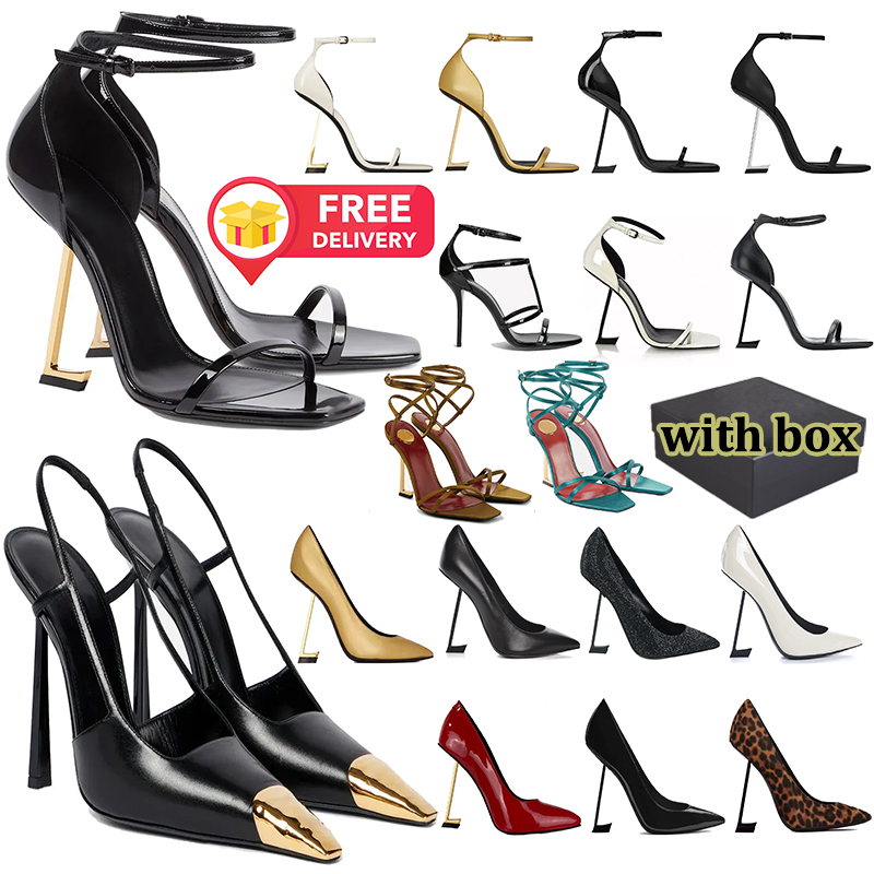 free shipping designer heels high women luxury stylish Dress Shoes patent leather womens popular sandals open Pointed toe Party Wedding Office eur35-42