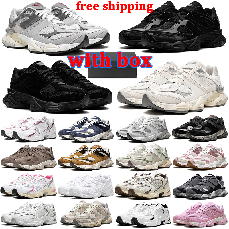 Free shipping with box designer running shoes for men women fashionable leather suede black grey white mesh breathable sneakers mens womens trainers