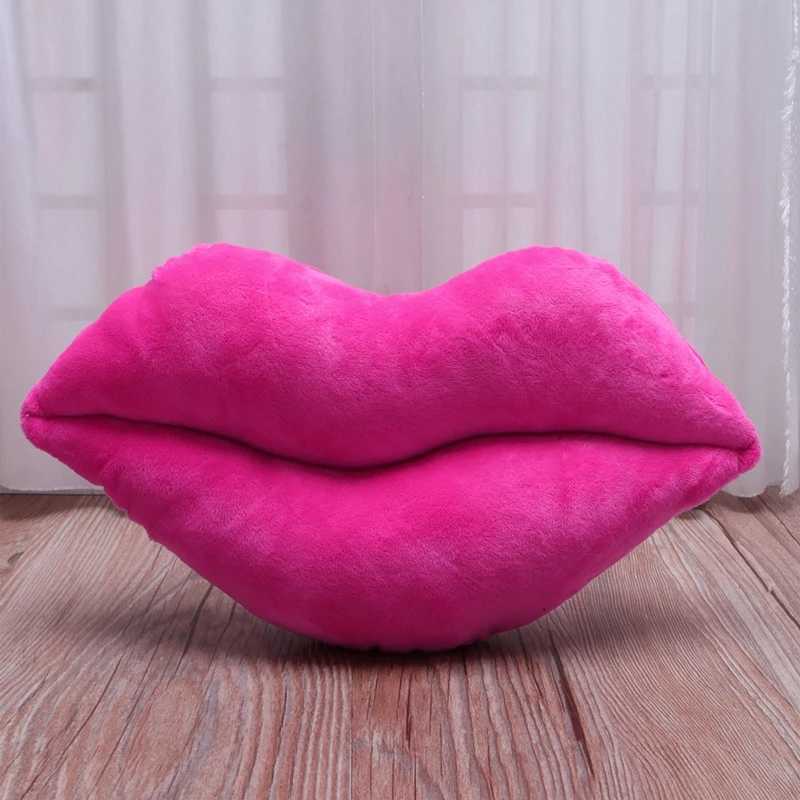Big Red Lips Cushion Pillow Stuffed Plush Doll Car Seat Home Living Room Bedroom Decoration Valentines Day Gift Drop Ship D260317