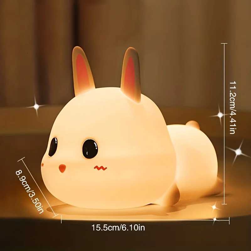 1 pc meng rabbit timing night lamp LED emergency light Room decoration mood light Boyfriend girlfriend holiday gift H260316