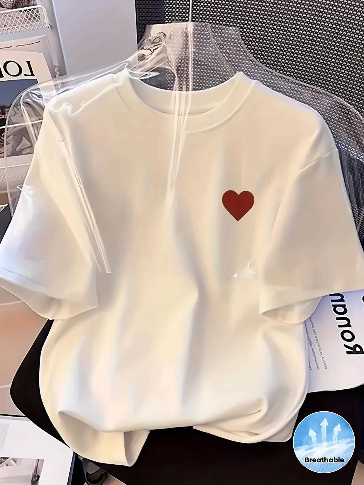 Short-sleeved T-shirt casual short-sleeved perfect choice for summer comfortable fashionable and casual daily wear for women M260317