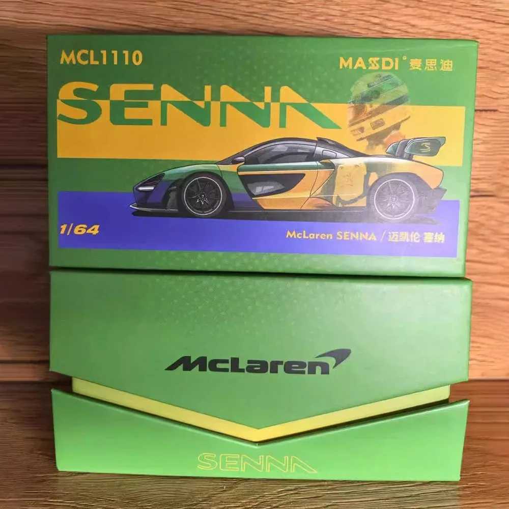 Masdi 164 Mclaren Senna MCL1110 Special Edition Sports Car Alloy Miniature Diecast Ornament Mclaren Collection Model Boy Gifts D260317