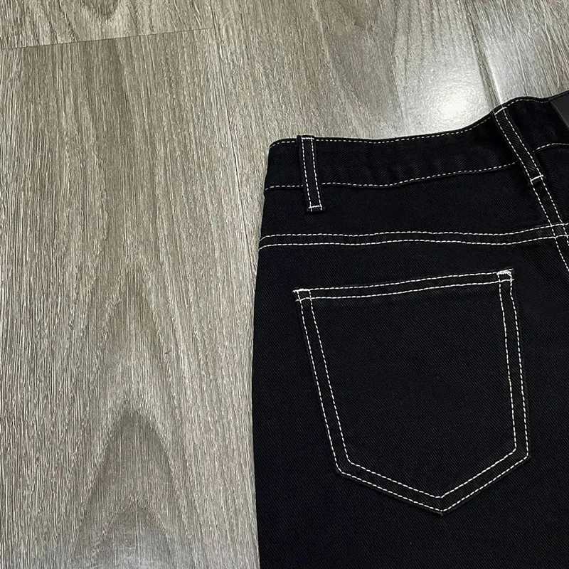 Hot Sale Classic Black s Straight Leg Jeans Female Retro High Waist Denim Trousers Lady Fashion Solid Baggy Pants M260317