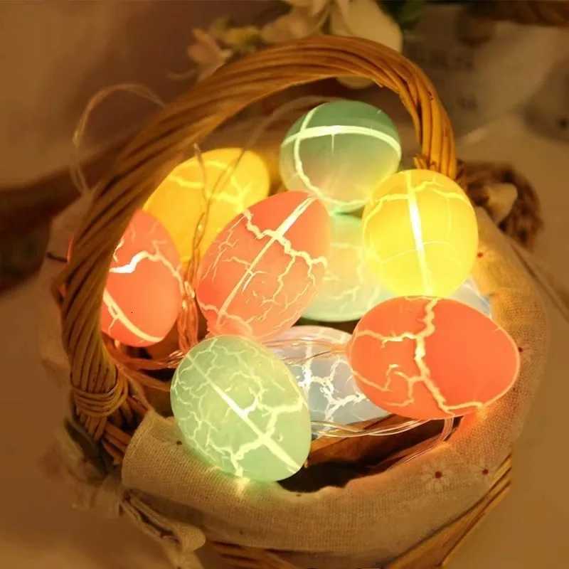 1-5PCS Cracked Egg Design LED Easter String Lights Holiday Decor for Party Birthday Yard Indoor Festival Celebration Lighting H260316