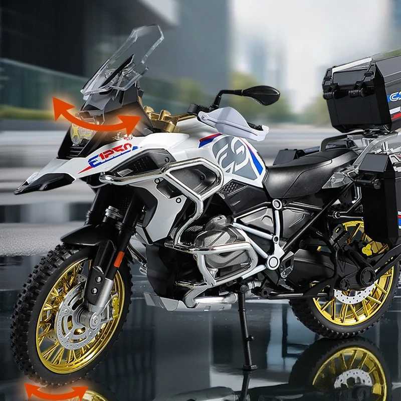 Simulation 1/10 Scale R 1250 GS Adventure Alloy Motorbike Model Children Alloy Motorcycle Model Toy Collection Home Decor D260317