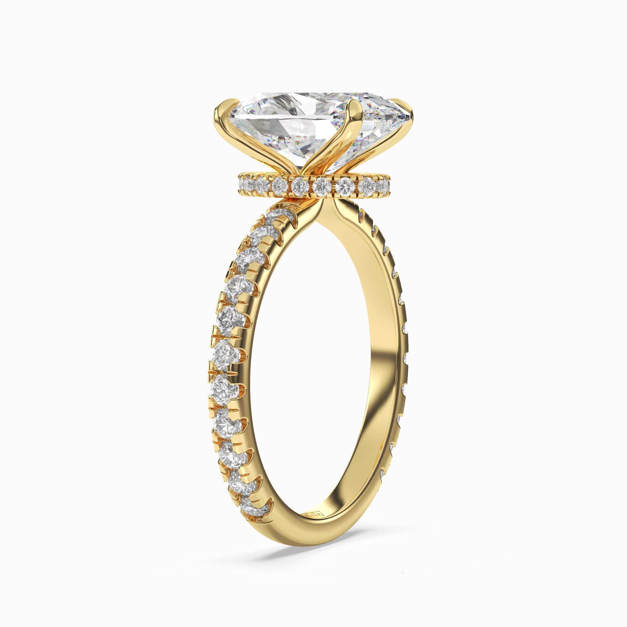 Factory Custom 14k 18k Gold Lab Grown Diamond Rings 05ct 1ct 2ct 3ct IGI Certified D VVS Lab Grown Diamond Jewelry