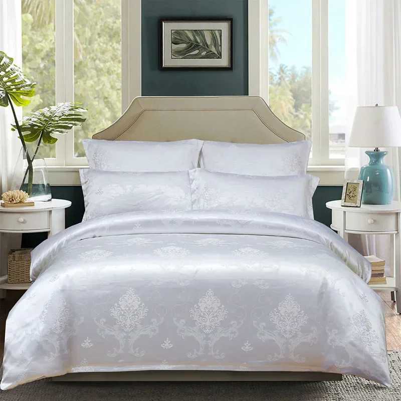 European Satin Jacquard Duvet Cover Set High Quality Smooth and Skin Friendly Comforter Cover Set Summer Bedding Kit for Adults D260317