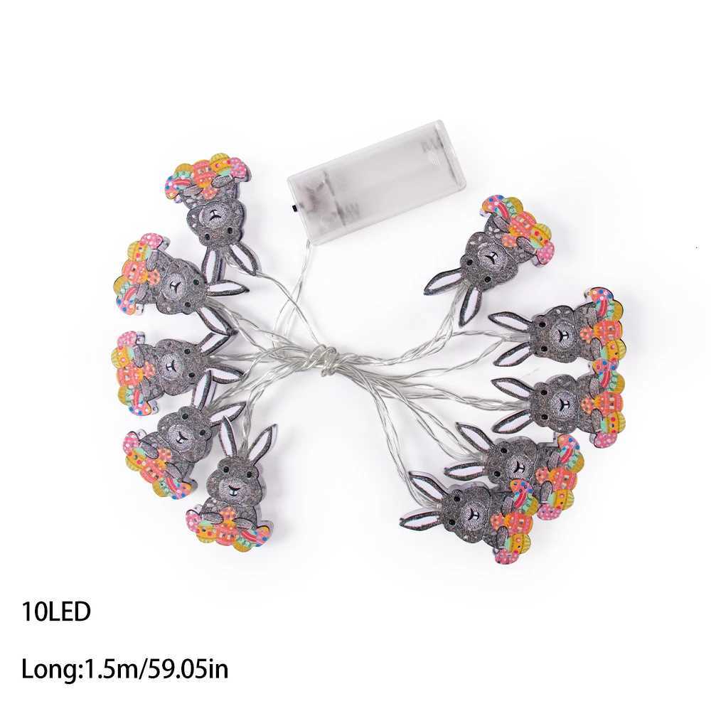 15m Easter LED Bunny String Lights for Home Decor Carrot Rabbit Chick Egg Fairy Light Garland Ornament Happy Easter Party Gifts H260316