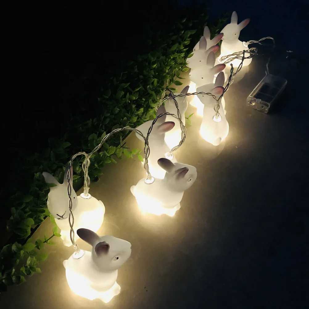 15m Easter Rabbit String Light USB LED Decor Lamp High Brightness Low Power Consumption for Courtyard Garden Home Easter Decor H260316