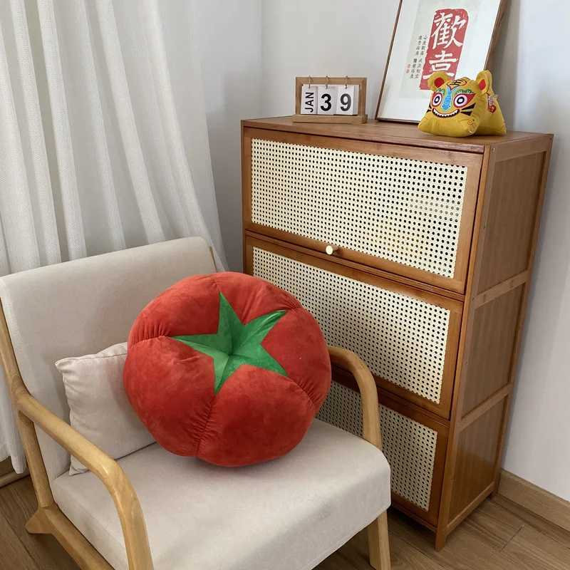 Round Tomato Throw PillowPlush Cushion Colorful Petal Throw Pillow Sofa Cushion Home Office Bedroom Decoration D260317