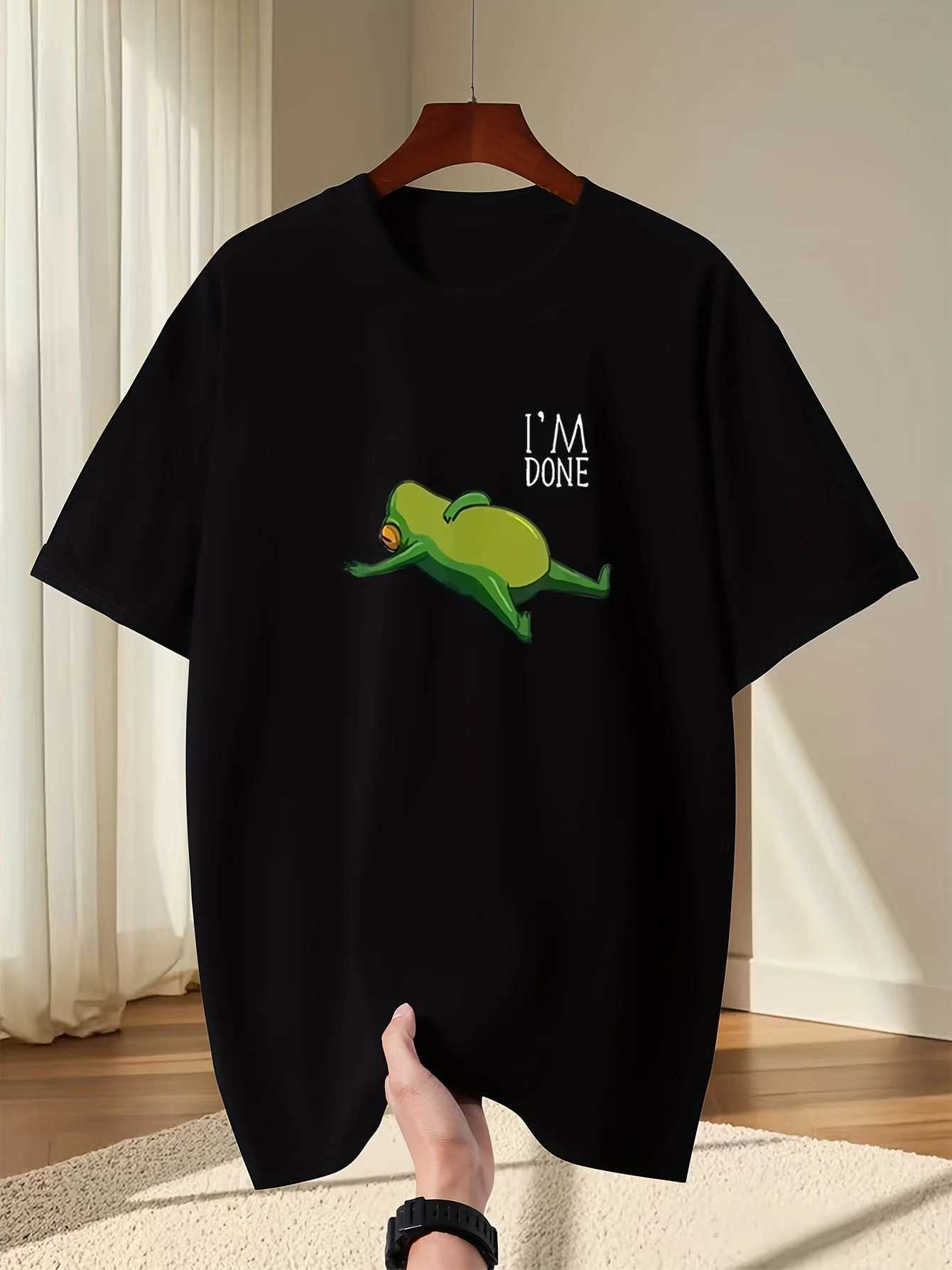 Men New Summer Fashion Letter Pattern Printed Casual T-shirt Cool Soft Breathable Fabric Fashionable Trend Comfortable Top M260317