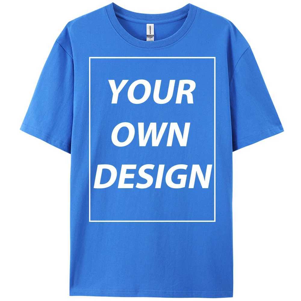 Man Woman Customized Picture T-Shirt Summer Cotton Short Sleeve Comfy Soft Tee Top Simple Cool Streetwear Fashion Casual Clothes M260317