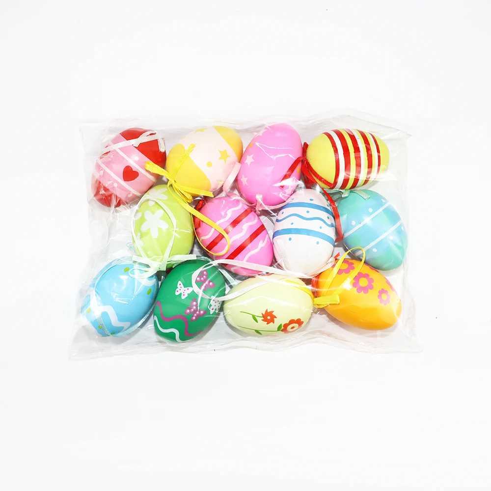 12pcs Colorful Easter Eggs Tree Pedant Hanging Ornament Happy Easter Party Supplies Easter Gift 2026 Easter Decorations For Home H260316