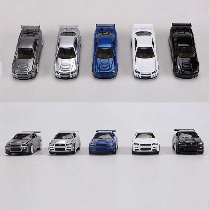 ZZC MODEL 164 GTR R34 Die-cast Alloy Car Model Toys Can Open The Hood D260317