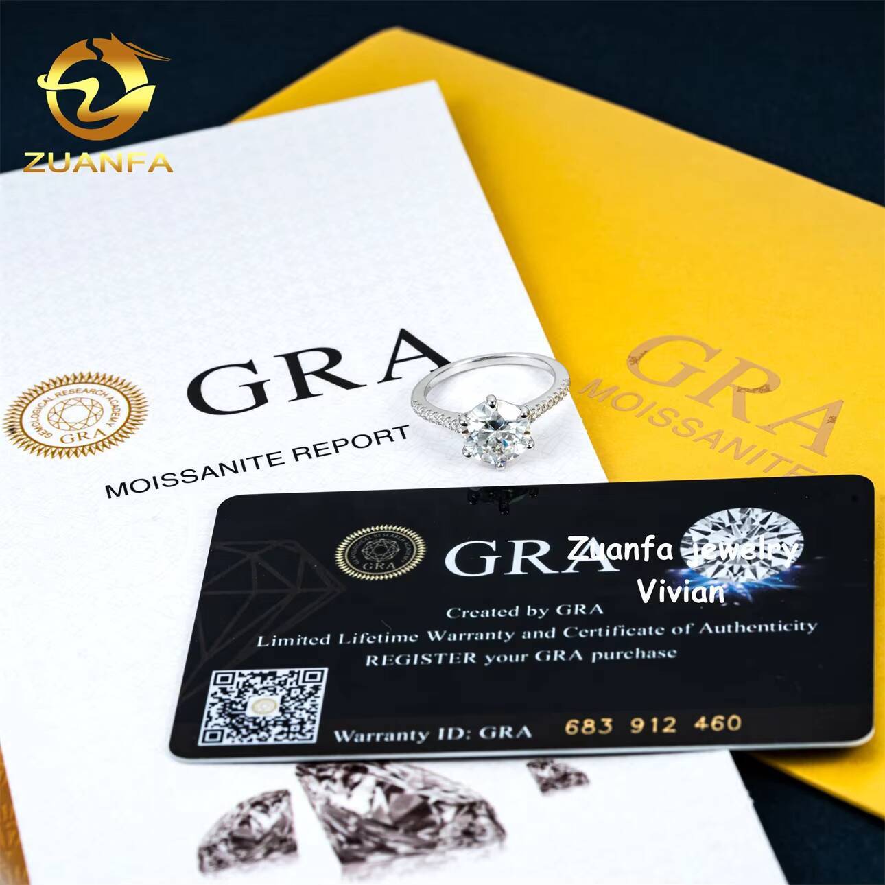 GRA Certificetation Iced Out Fine Jewelry Buss Down VVS Moissanite Diamond Luxury Sterling Silver 925 Women Wedding Rings