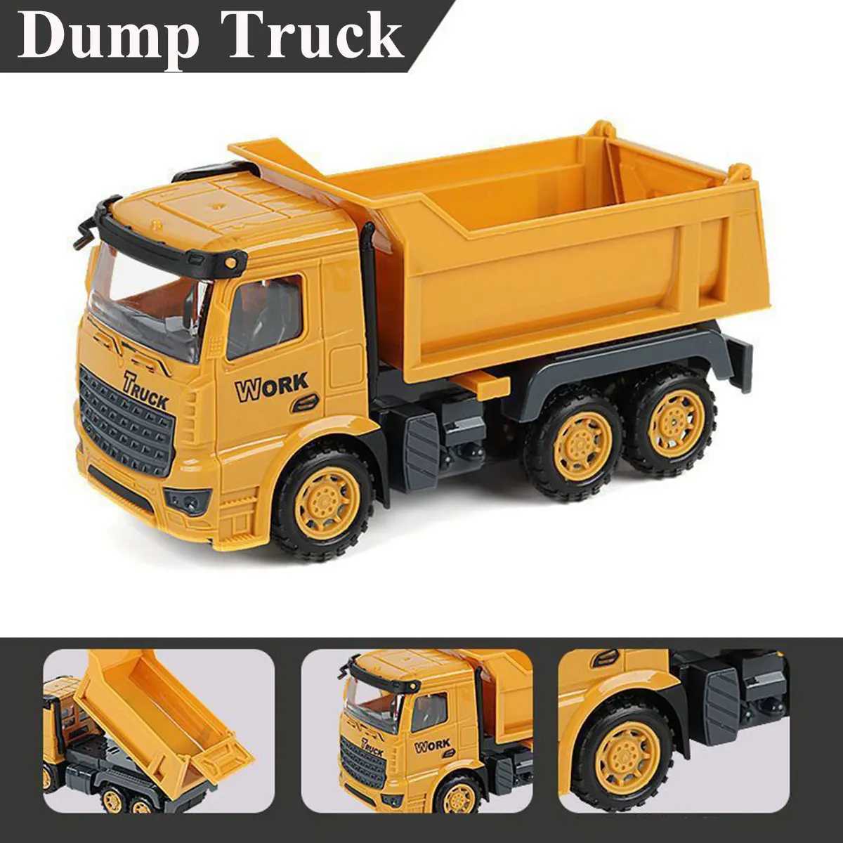 1 PCS Engineering Vehicle Toy for Children Inertial Model Play Plastic Car Kid Mixer Truck Crane Bulldozer Excavator Boy Gift D260317