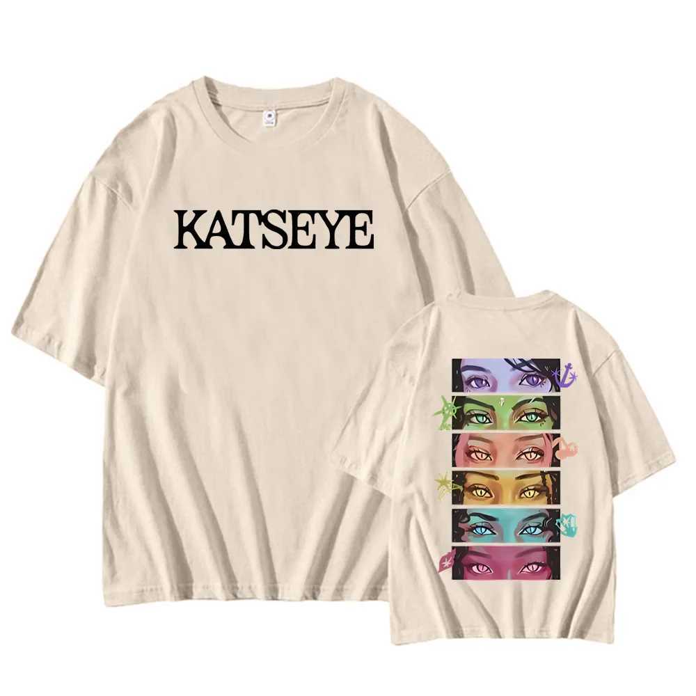 NEW Katseye Beautiful Chaos T-shirt RETRO Cotton Tee for Woman Man Graphic Short Sleeve Shirt Unisex Tops T Shirt M260317