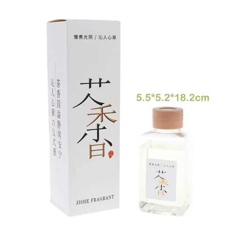 New 1/2Pcs Fireless Aromatherapy Essential Oil Office Room Air Freshener Ornament Tea Fragrance Oil With Reed Diffuser Stick D260317