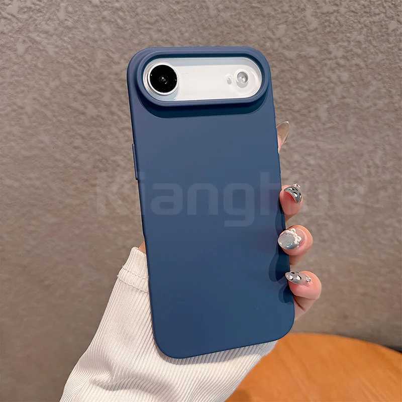 Luxury Pattern Matte Candy Color Silicone Soft Case For iPhone 17 air 17 pro 17 pro max Solid Color Shockproof Cover Shell C260314