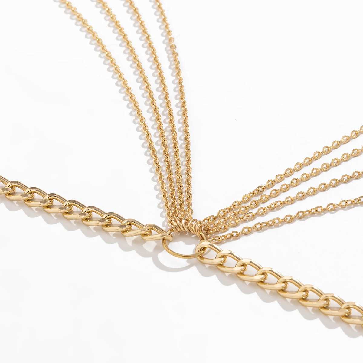IngeSightZ Punk Multi-layer Tassel Hip High Waist Chain For Women Gold Color Metal Chain Waistband Party Dress Belts Accessorie H260316 - view 7