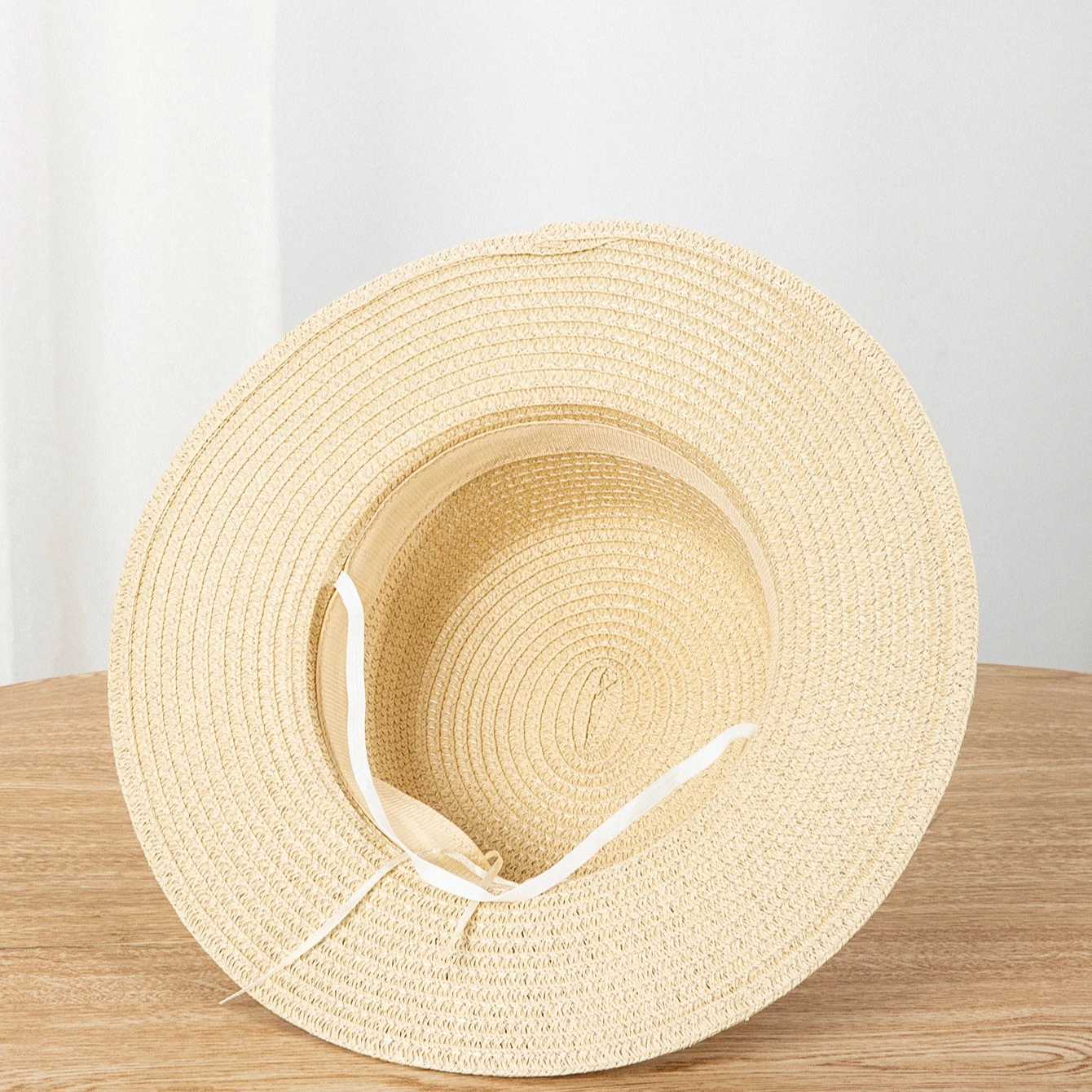New summer and spring womens styles - Beach style - Wide-brimmed hat - Casual vacation foldable straw hat - Sun hat H260317 - view 6
