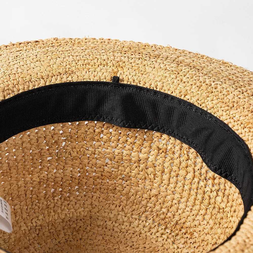 USPOP Extra Fine Raffia Straw Hat Summer Sun Hat for Women with Large Brim Handmade Rollable Straw Hat H260317 - view 6