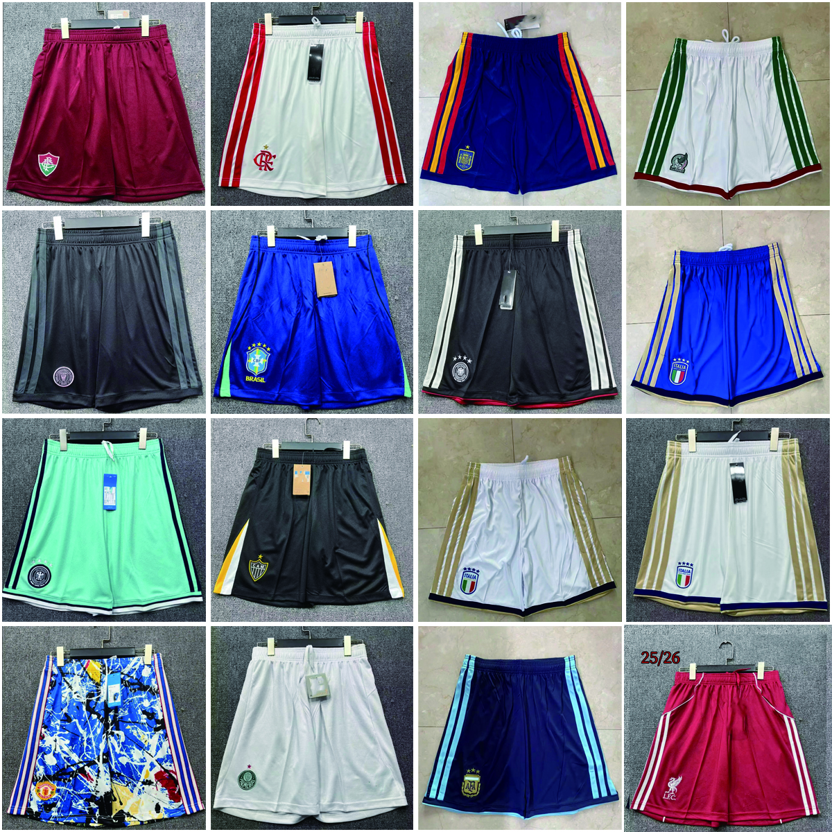 25 26 27 Top quality adult mens soccer Shorts jerseys 2025 2026 men football short jersey maillot de foot camisa futebol pour hommes sales size