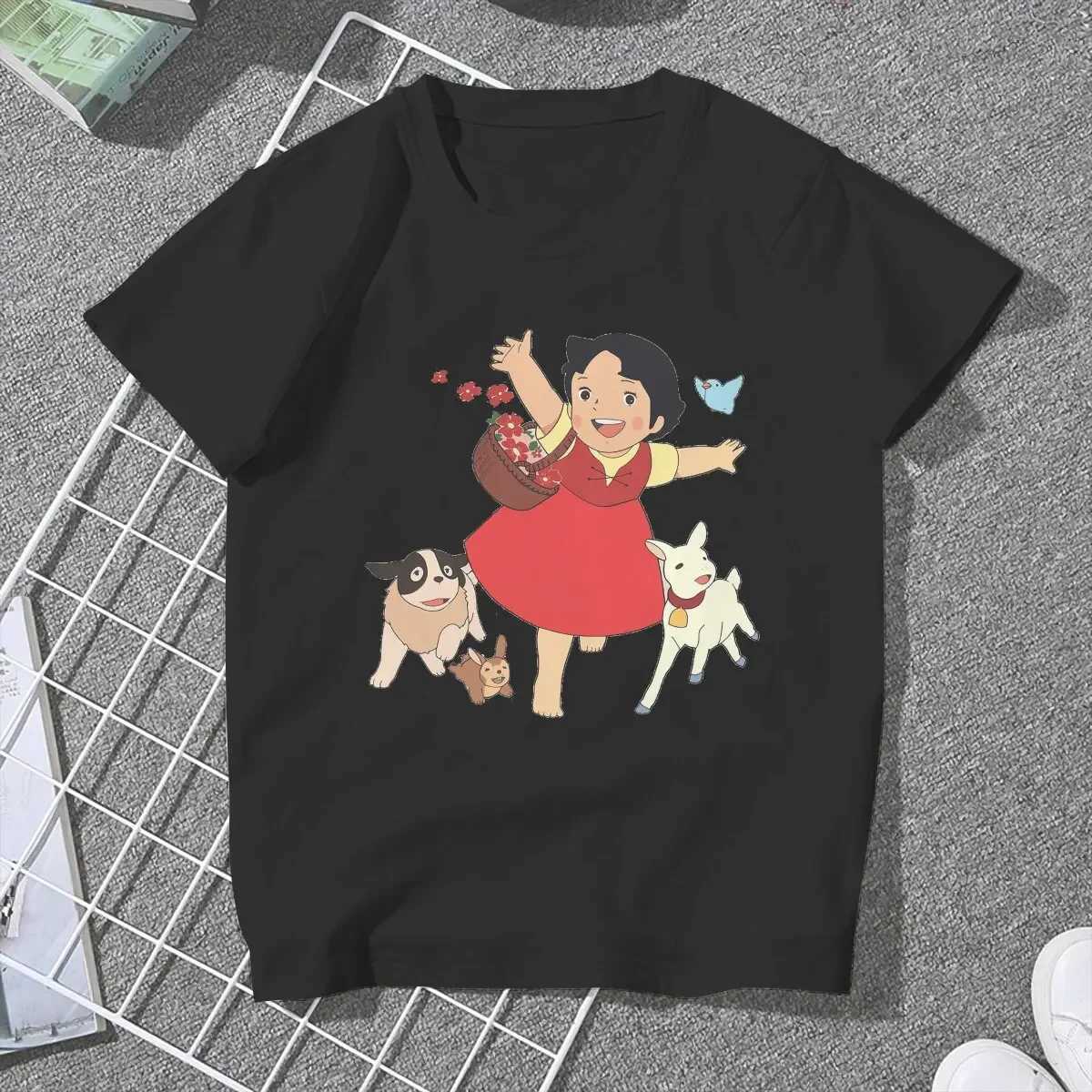 Casual Cute T-Shirts Women Round Collar T Shirts Heidi Short Sleeve Tee Shirt Classic Clothing M260317