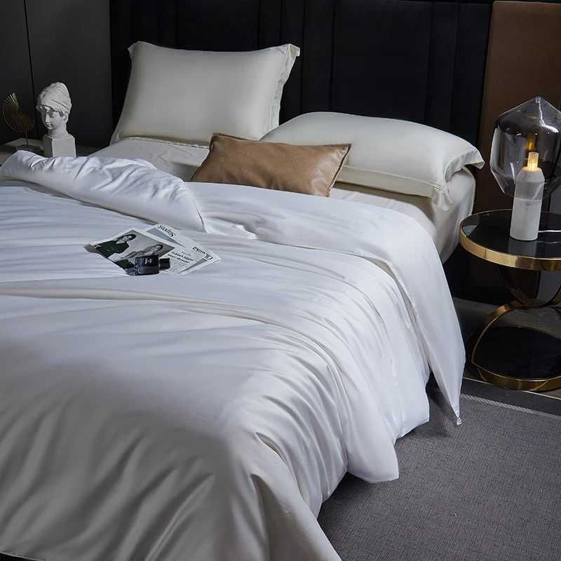 Double Person Summer Silk Quilt Handmade Long-fiber Silk Cool Moisture-wicking Bedding D260317