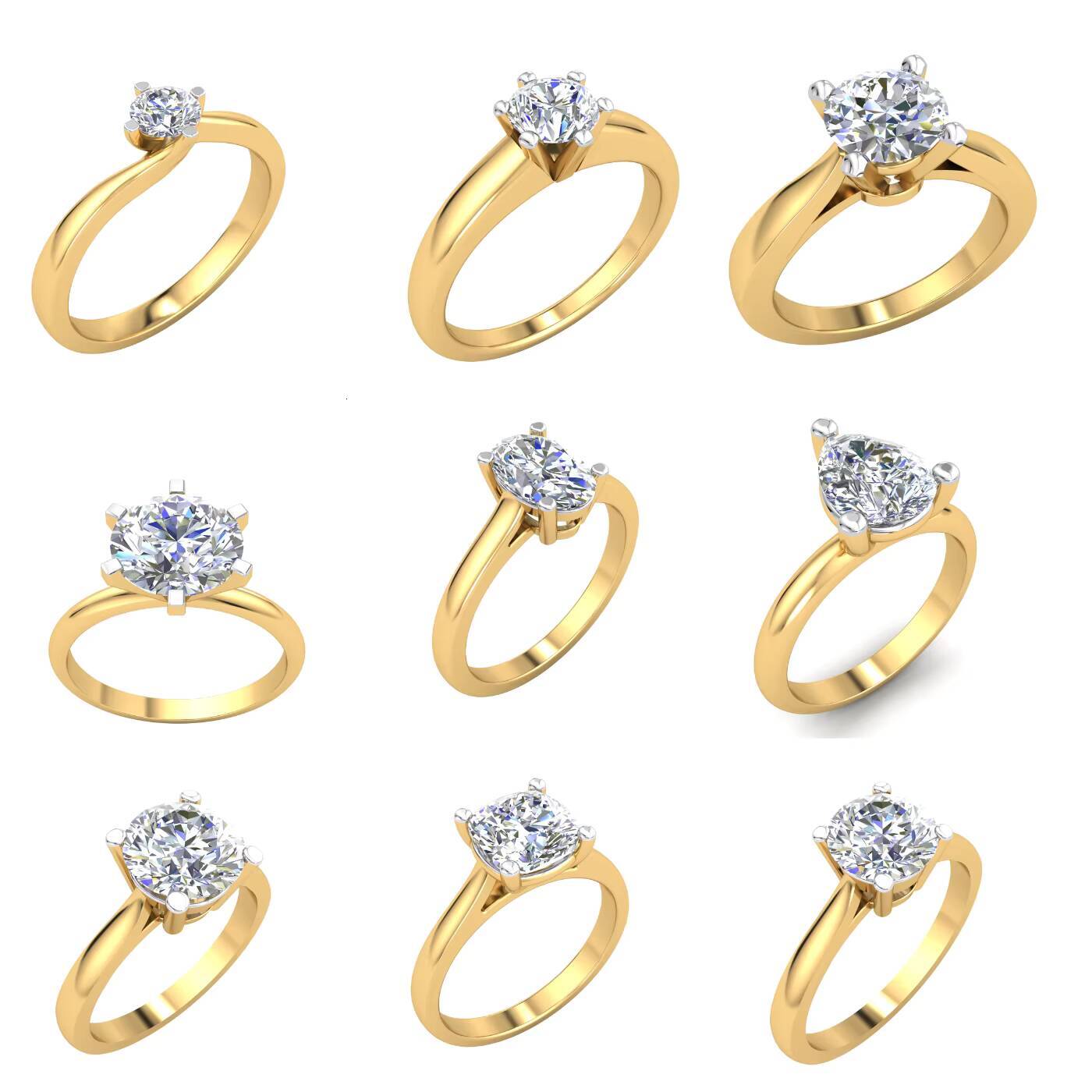 Customized Divya Creations Luxury Jewelry IGI 10k White/Yellow Gold Rhodium Plated 185ct E Color Lab Grown Diamond Ring