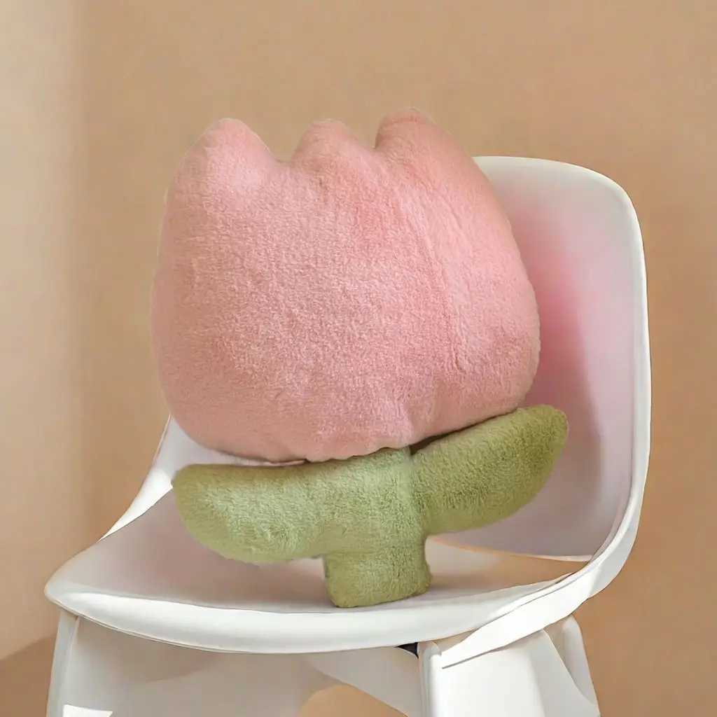 Fashion Tulip Flower Embrace Pillows Nordic Living Room Sofa Cushion Decoration Home Bedside Car Backrest Office Chair Decor D260317