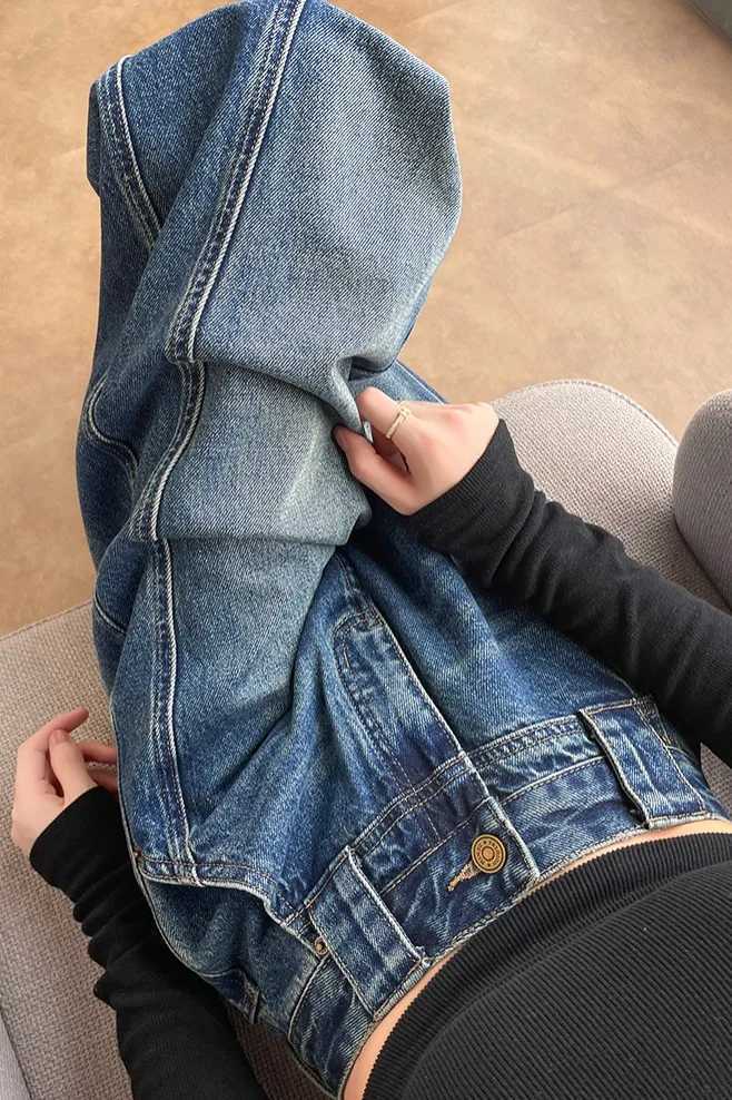 High Waist Loose Wide Leg Jeans Women Y2K Cotton Personalized Design Casual Straight Denim Fashion Tube Loose Plus TrousersT260317