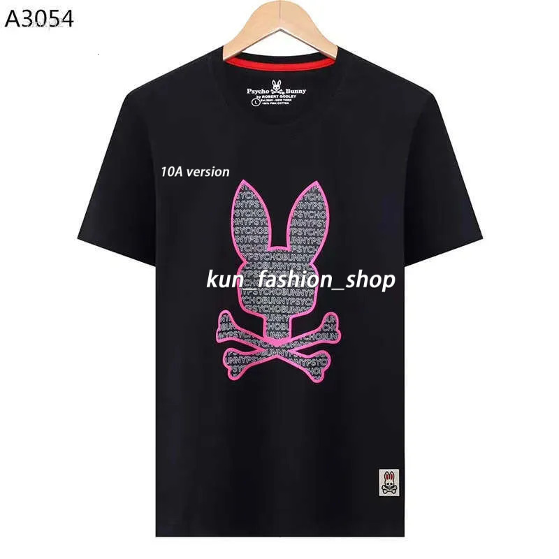 2026 Physcobunny Polo Shirt Designer Mens Psico Bunny T Shirts Tshirt Shirt Tops Short Sleeved Casual Tops Summer Fashion Casual Shirts Shirt Clothi
